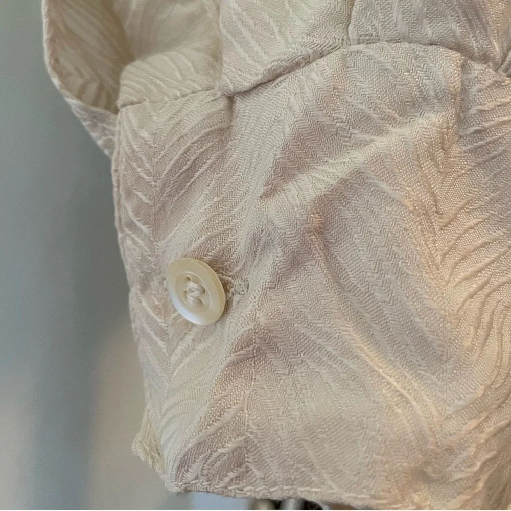 Ivory patterned button down - Picture 5 of 12